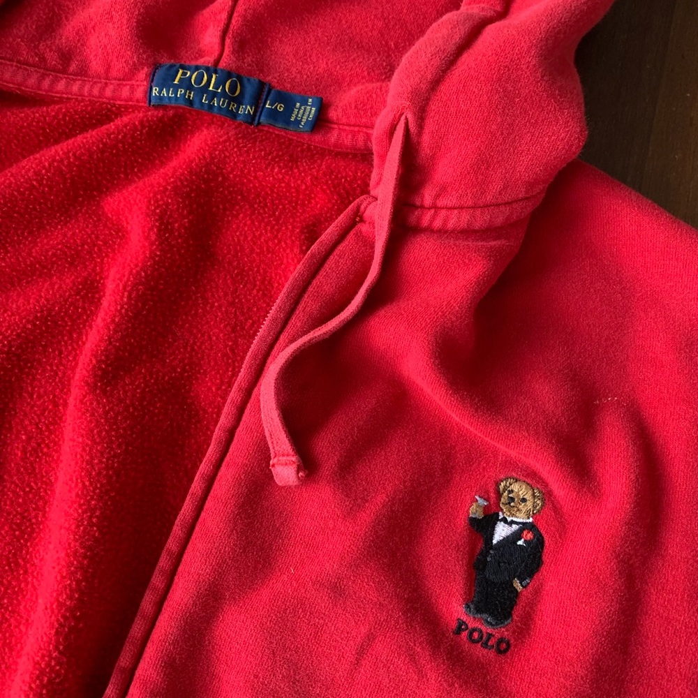 Teddy Bear Polo RL Zip-Up Hoodie